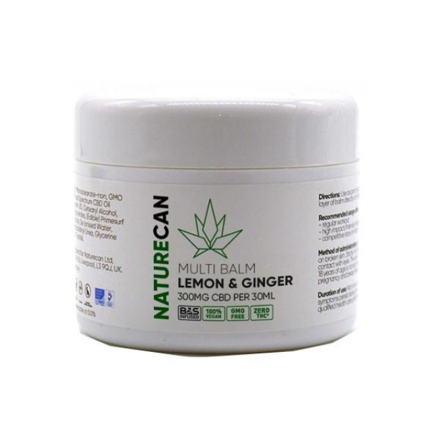 Naturecan 300mg CBD Lemon & Ginger Multi Balm